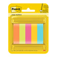 Post-it Page Markers 670-5ASST 15x50mm Assorted, Pack of 5 - Cafe Supply