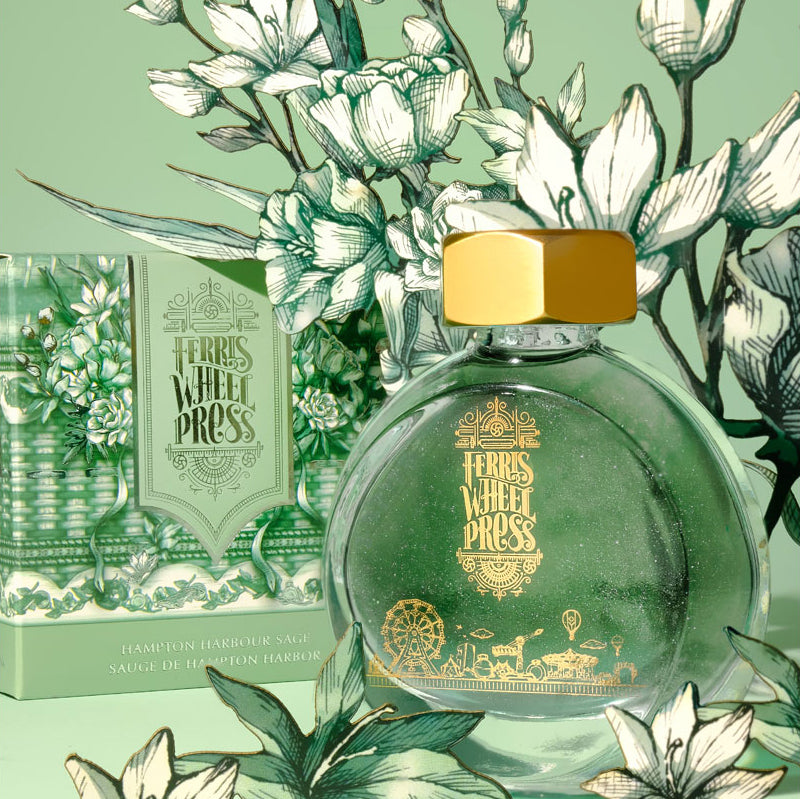 Ferris Wheel Press Fountain Pen Ink Hampton Harbour Sage 38ml - Cafe Supply