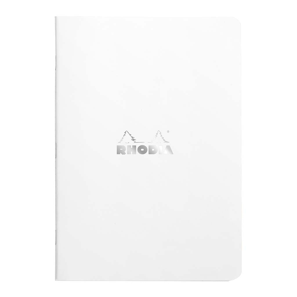 Rhodia Classic Notebook Stapled A5 Lined White - Cafe Supply