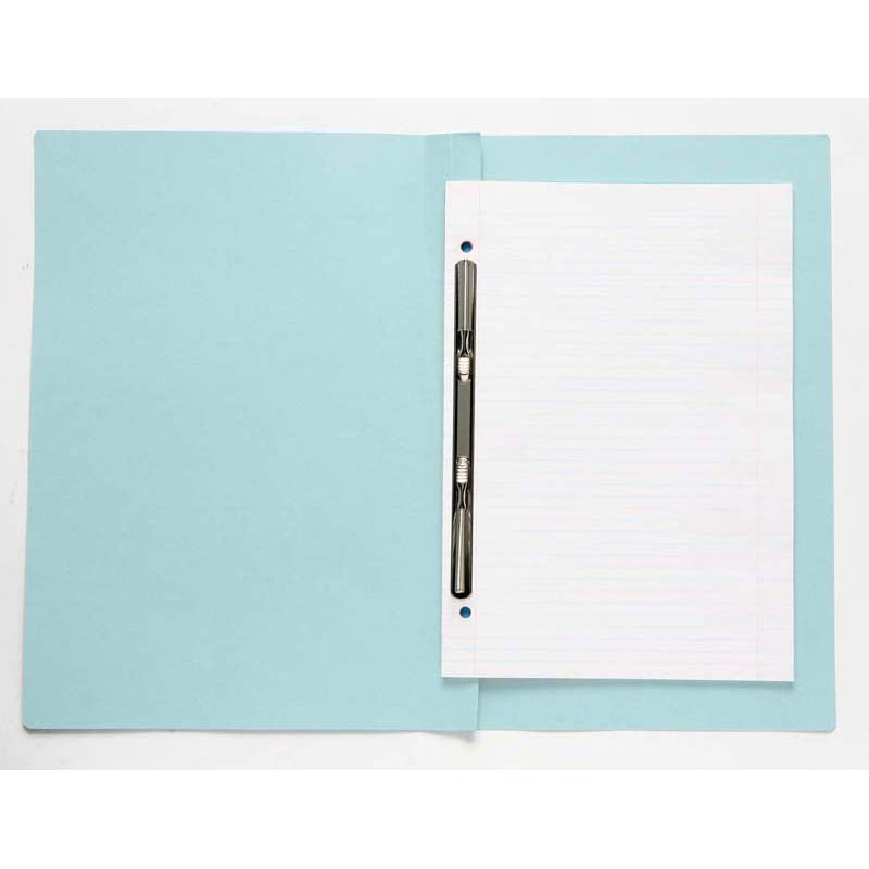 FM File Spring Foolscap Blue Narrow Coloured Manilla Card - Cafe Supply