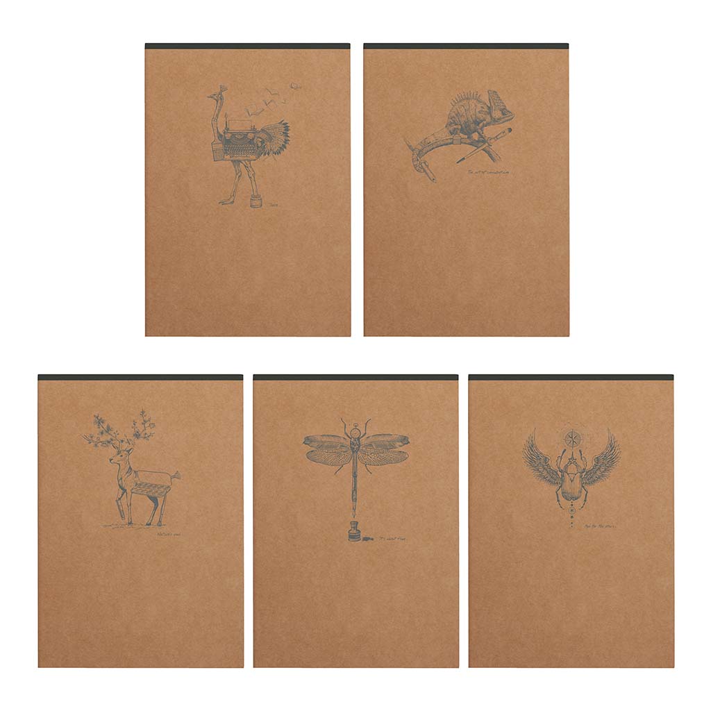 Flying Spirit Clothbound Notepad A5 Kraft - Cafe Supply