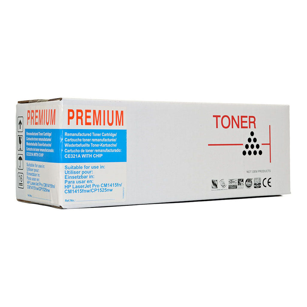 Icon Compatible HP CE321A CB541A Cyan Toner Cartridge - Cafe Supply