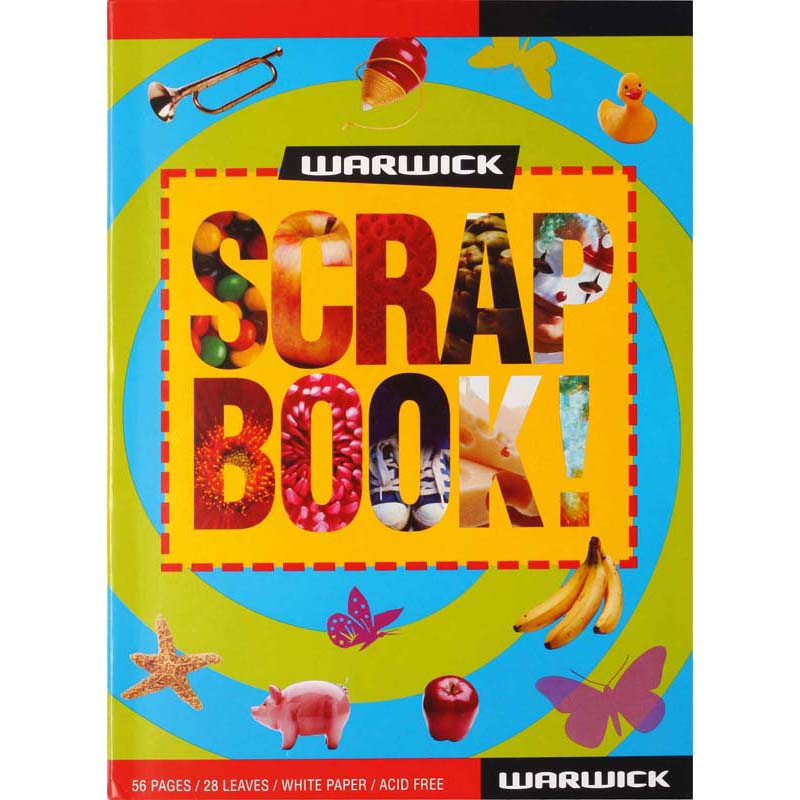 Warwick Scrapbook Super 28 Leaf Blank Pages Assorted - Cafe Supply