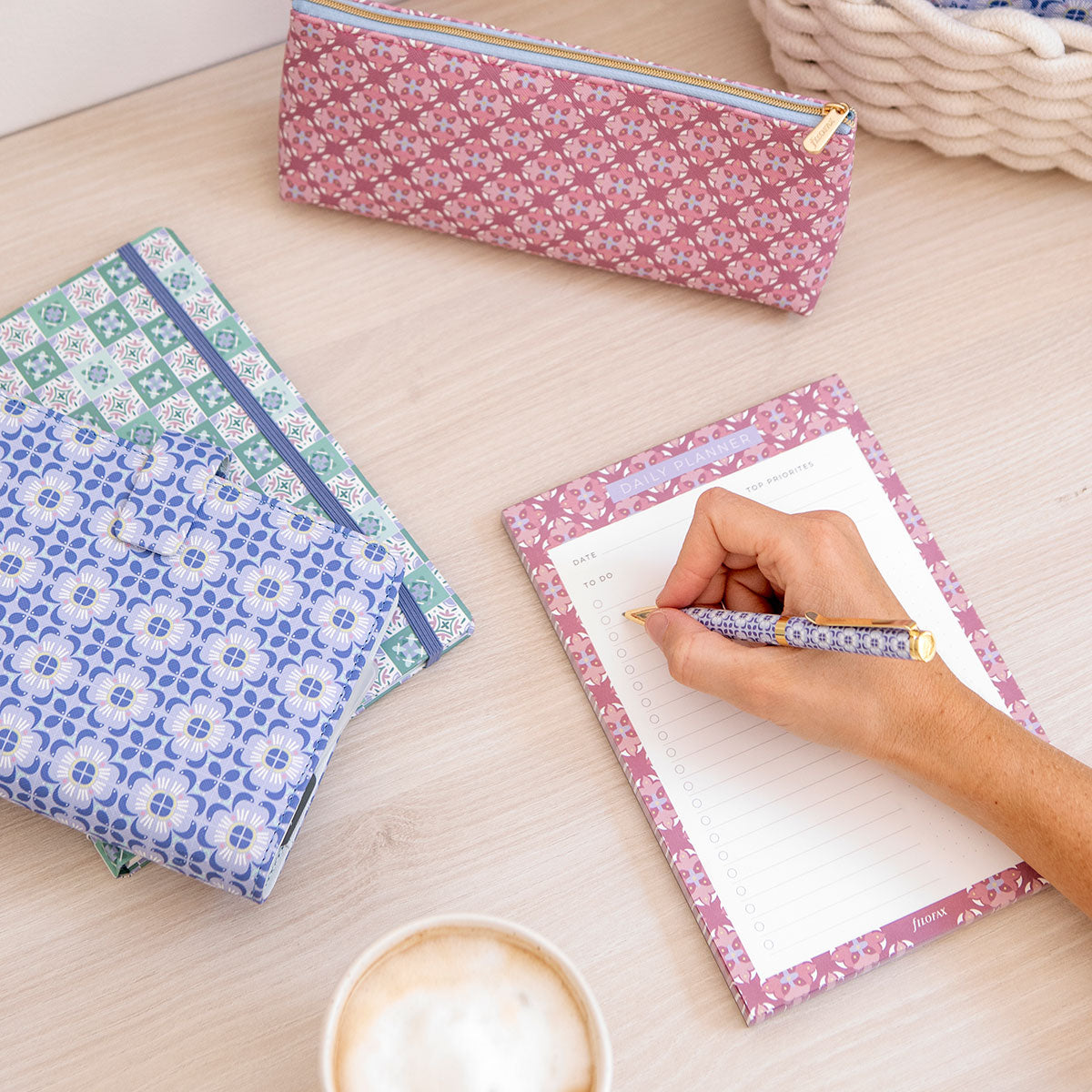 Filofax Mediterranean Pencil Case Dusty Rose - Cafe Supply