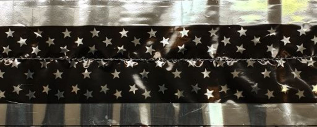 Cake Band Star Black/Silver 63mm (7m) - Cafe Supply