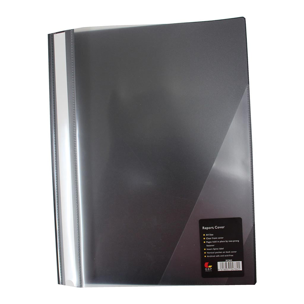 OSC Report Cover Inside Clip A4 Black - Cafe Supply