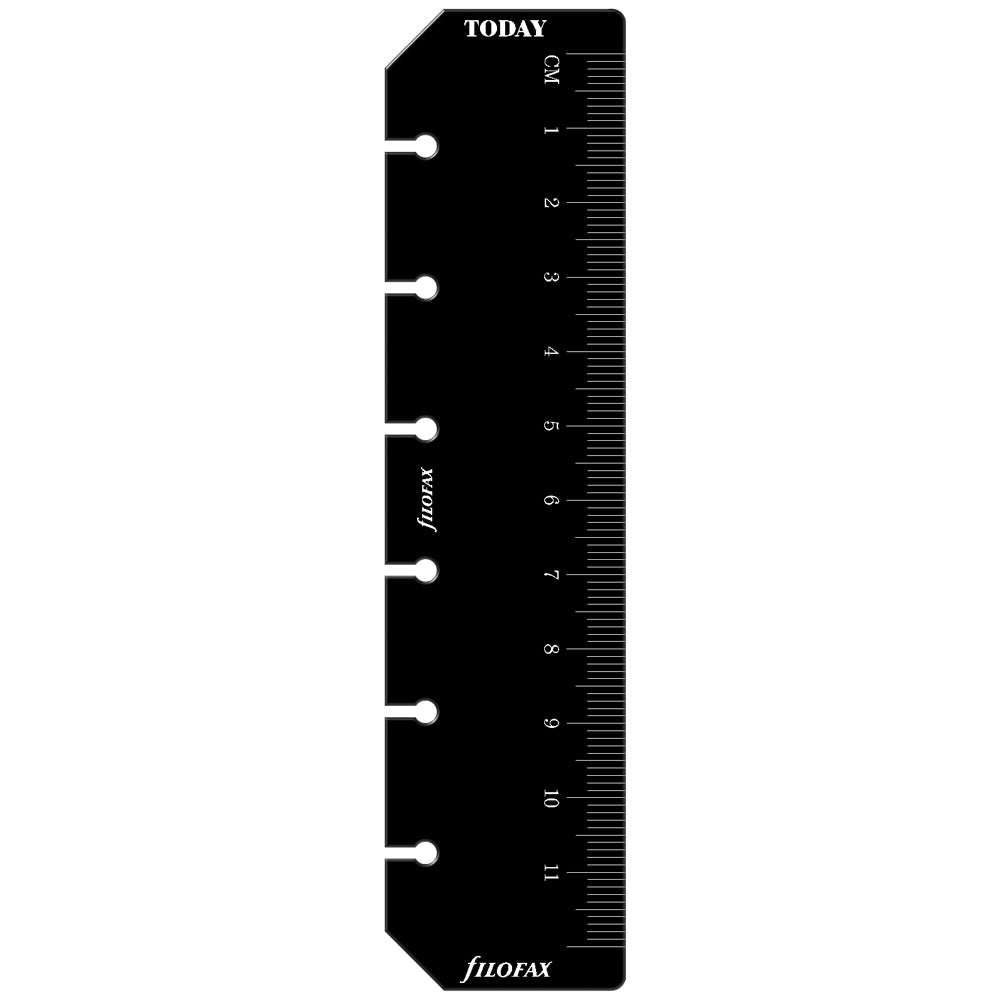 Filofax Pocket Ruler Page Marker Black - Cafe Supply