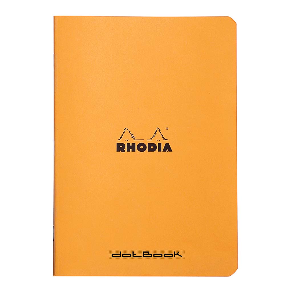 Rhodia Classic Notebook Stapled A5 Dotted Orange - Cafe Supply