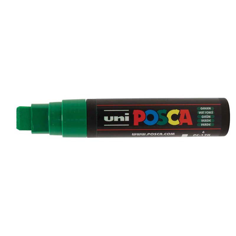 Uni Posca Marker 15.0mm Extra-Broad Chisel Green PC-17K - Cafe Supply
