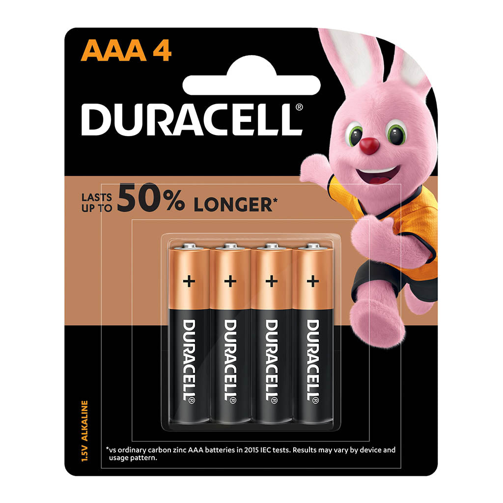 Duracell Coppertop Alkaline AAA Battery, Pack of 4 - Cafe Supply