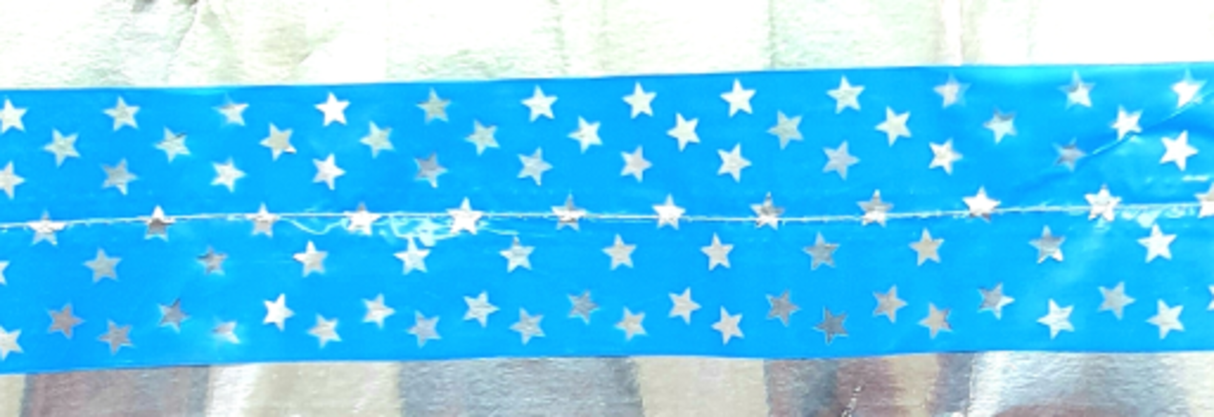 Cake Band Star Blue/Silver 63mm (7m) - Cafe Supply