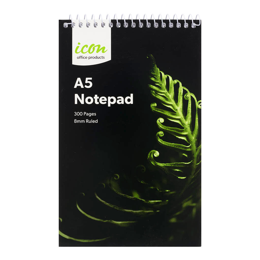 Icon Spiral Notepad A5 Soft cover 300 pg - Cafe Supply