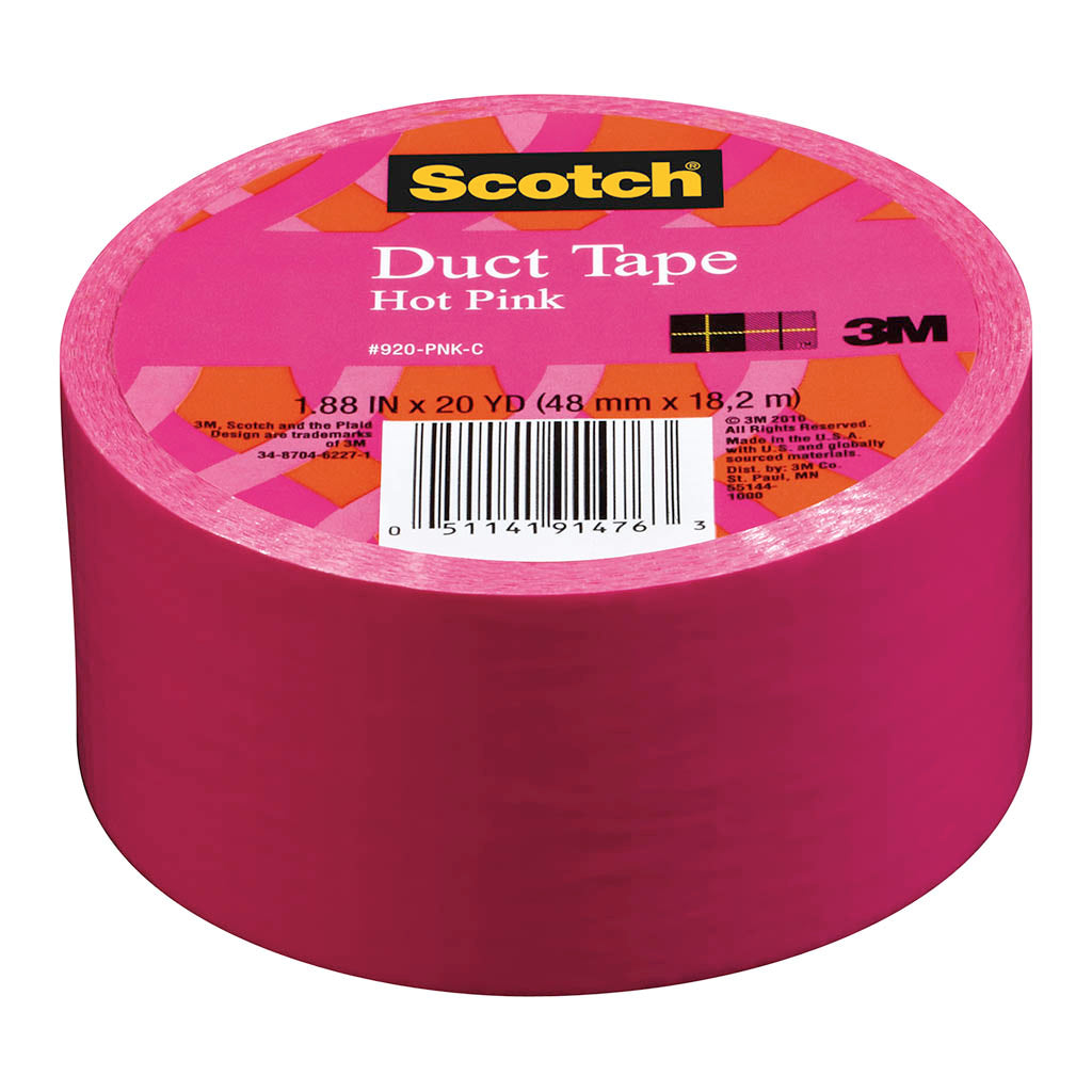 Scotch Duct Tape 920-PNK 48mm x 18.2m Hot Pink - Cafe Supply
