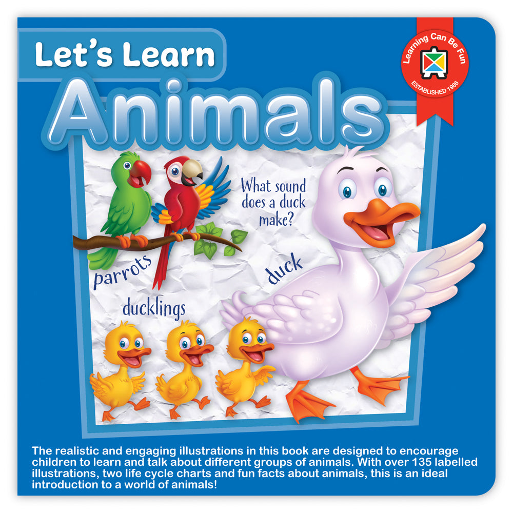 LCBF Let's Learn Animals Board Book - Cafe Supply