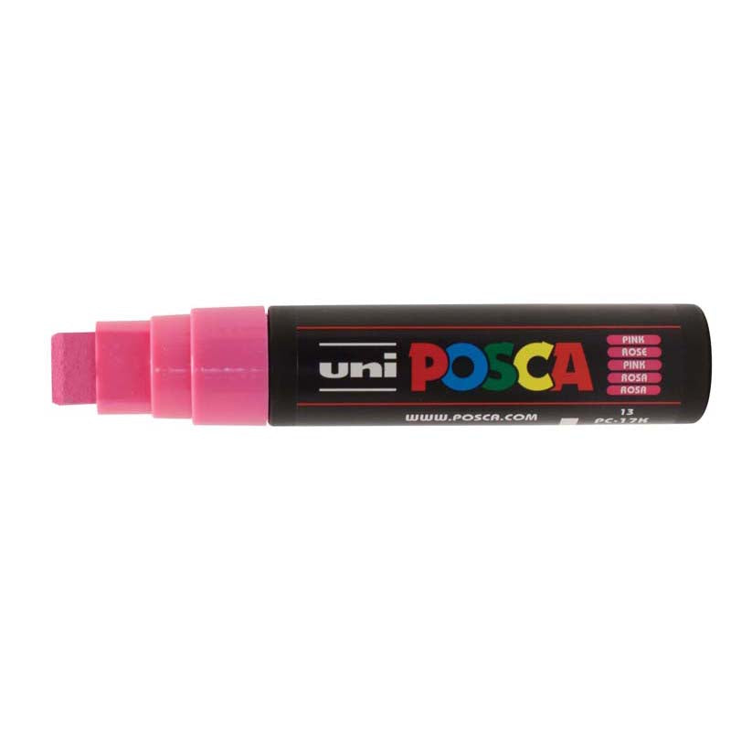 Uni Posca Marker 15.0mm Extra-Broad Chisel Pink PC-17K - Cafe Supply