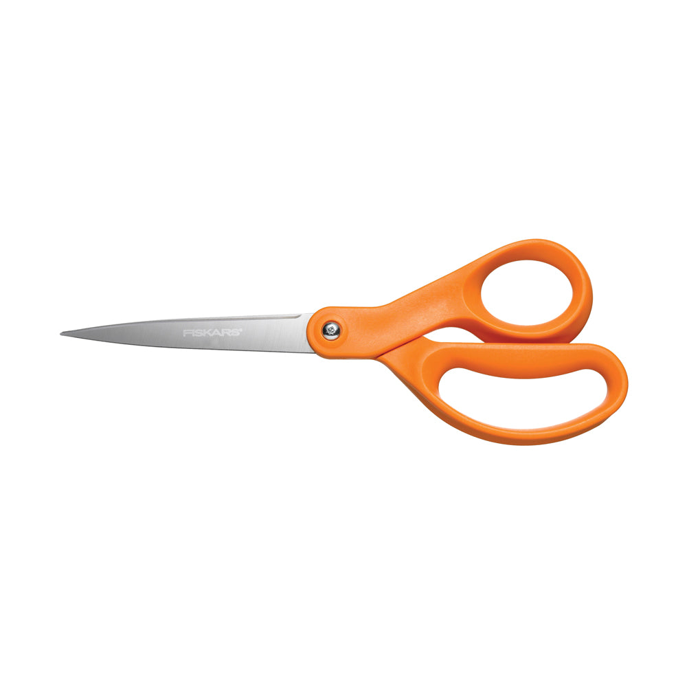Fiskars Scissors 8" Orange Handle Straight - Cafe Supply