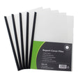OSC Report Cover Clear A4 Black Spine, Pack of 5 - Cafe Supply
