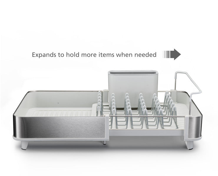 Joseph Joseph Extend Dish Rack Stainless Steel - Stone - Cafe Supply