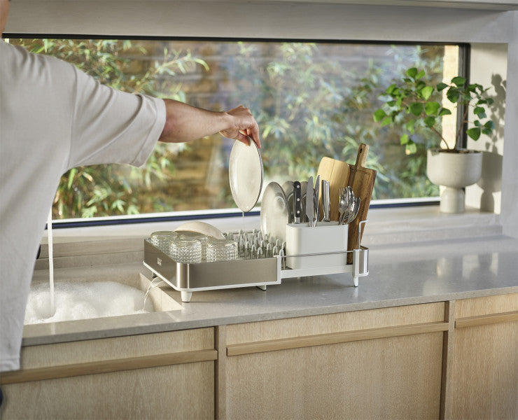 Joseph Joseph Extend Dish Rack Stainless Steel - Stone - Cafe Supply