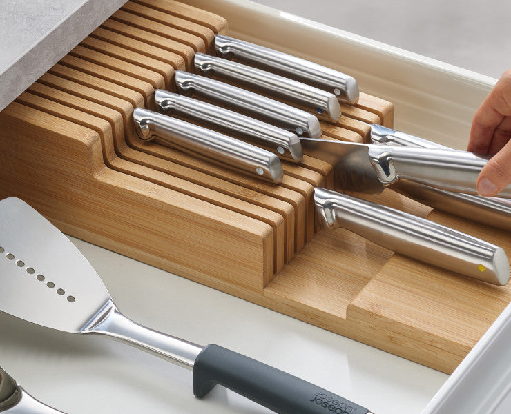Joseph Joseph Drawerstore Bamboo 2-Tier Knife Organiser - Cafe Supply