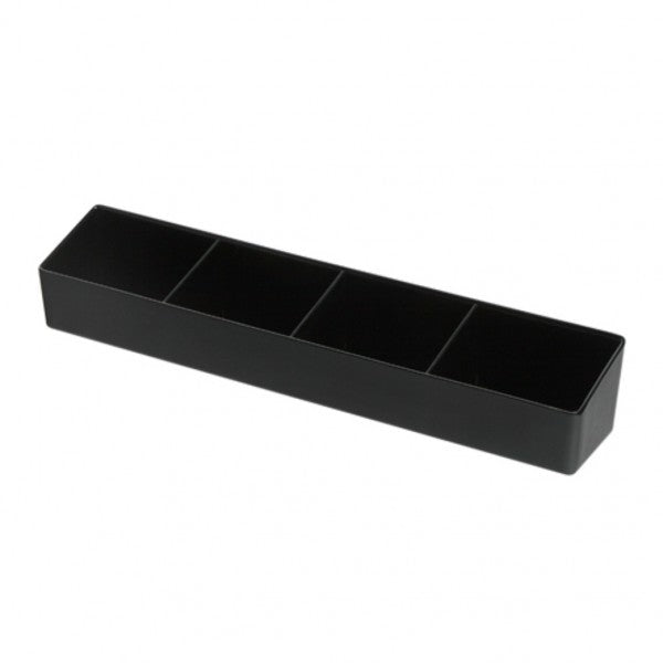 4 Comp Melamine Sachet Holder - Black - Cafe Supply