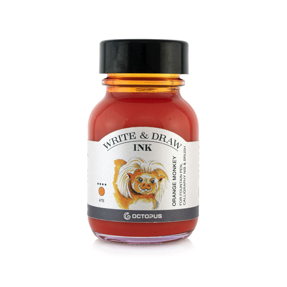 Octopus Fluids Write and Draw Ink 476 Orange Monkey 50ml - Cafe Supply