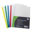 OSC Report Cover Clear A4 Assorted Spine, Pack of 5 - Cafe Supply