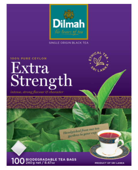 Dilmah Extra Strength Biodegradable Tea Bags 100pk - Cafe Supply