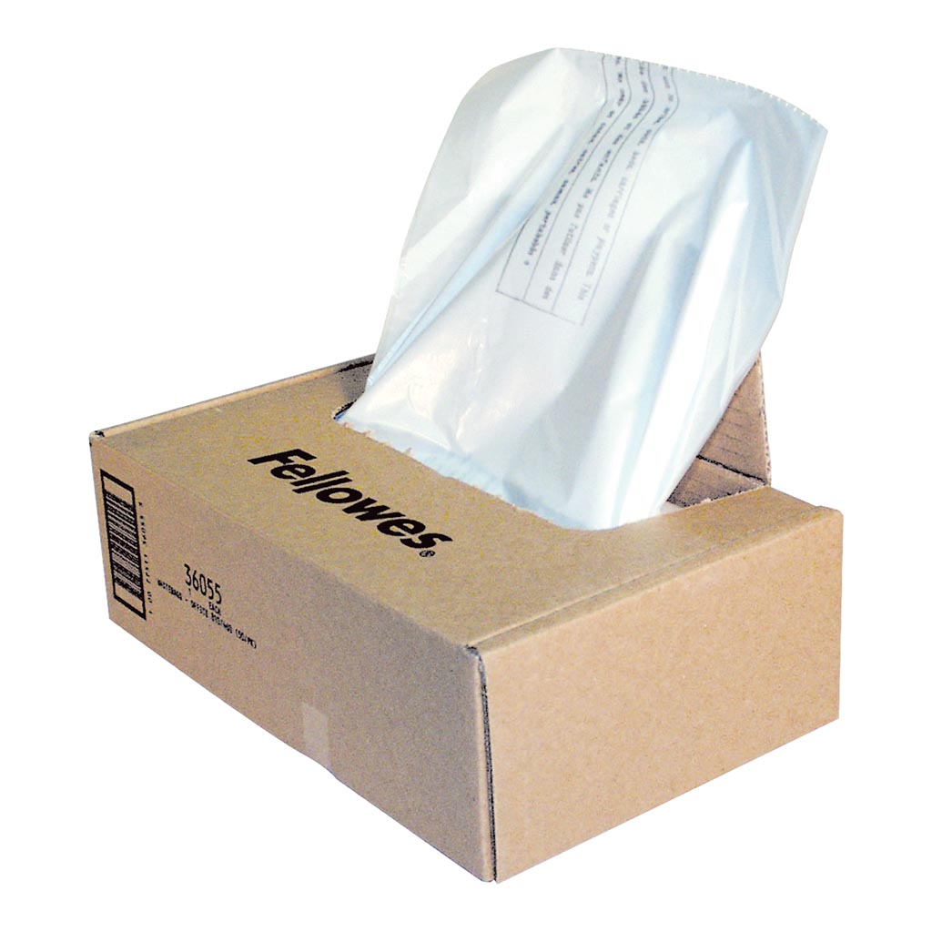 Fellowes Shredder Bags Commercial 132L, Pack of 50 - Cafe Supply