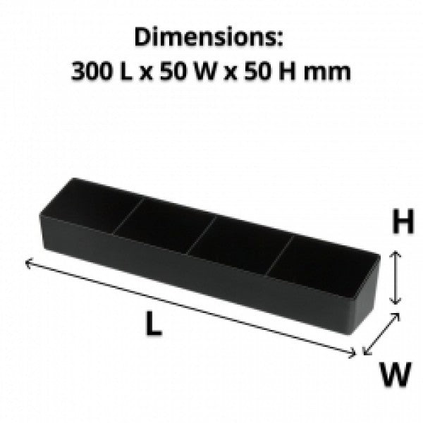 4 Comp Melamine Sachet Holder - Black - Cafe Supply