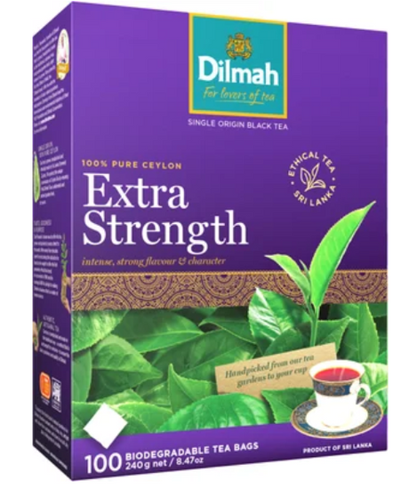 Dilmah Extra Strength Biodegradable Tea Bags 100pk - Cafe Supply