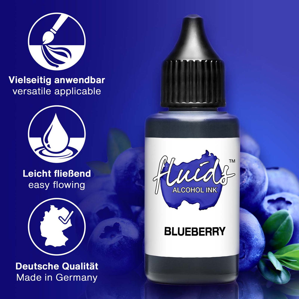 Octopus Fluids Alcohol Ink Blueberry Violet 30ml - Cafe Supply