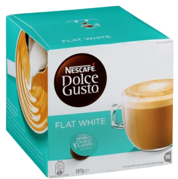 Nescafe Dolce Gusto Flat White Coffee Capsules 16pk - Cafe Supply