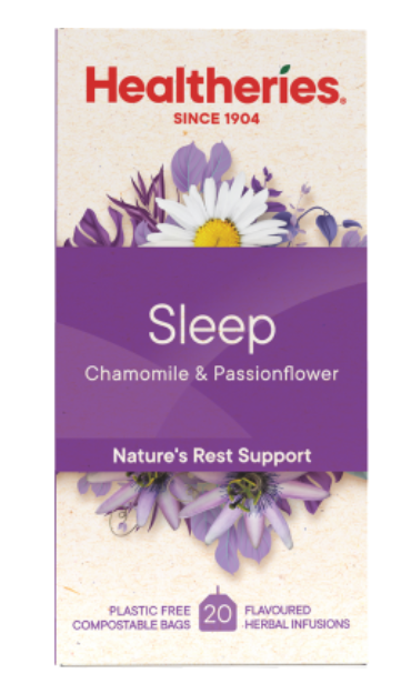 Healtheries Sleep Chamomile & Passionflower Tea Bags 20pk - Cafe Supply