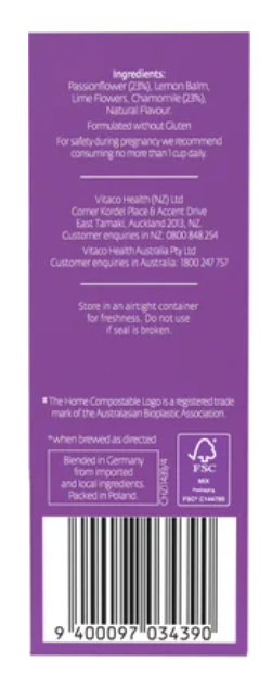 Healtheries Sleep Chamomile & Passionflower Tea Bags 20pk - Cafe Supply