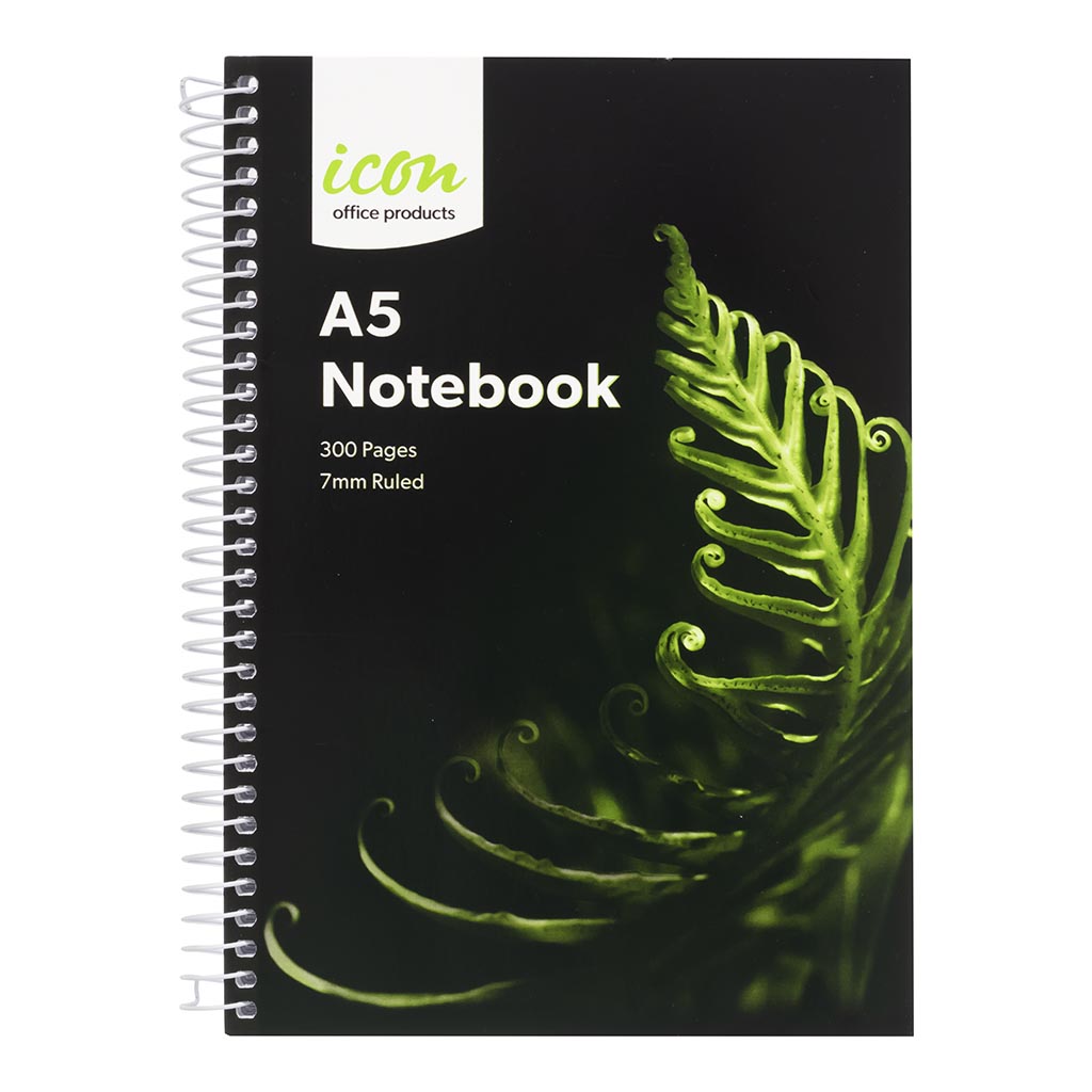 Icon Spiral Notebook A5 Soft cover 300 pg - Cafe Supply