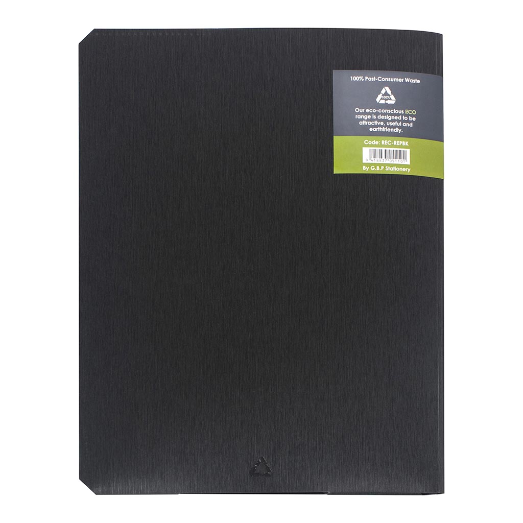 OSC Eco Report Cover A4 Black - Cafe Supply