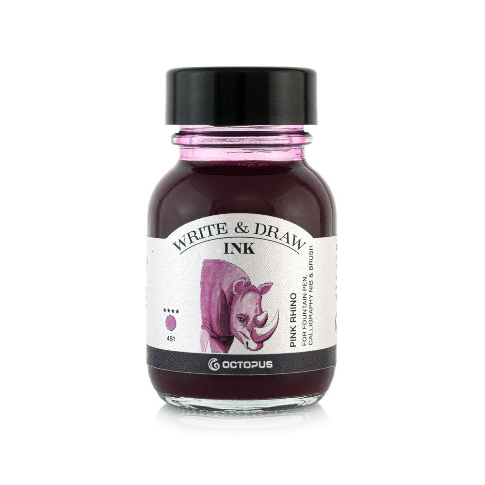 Octopus Fluids Write and Draw Ink 481 Pink Rhino 50ml - Cafe Supply