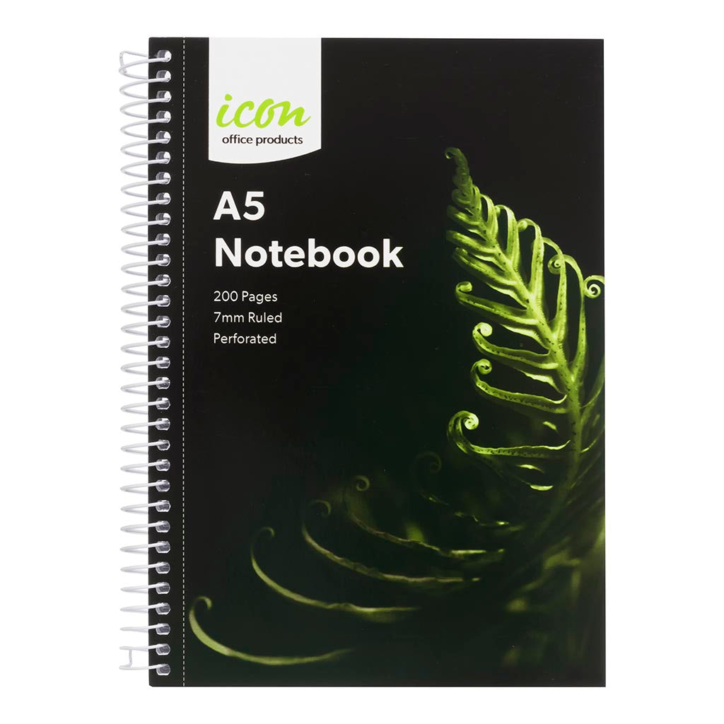 Icon Spiral Notebook A5 Soft cover 200 pg - Cafe Supply