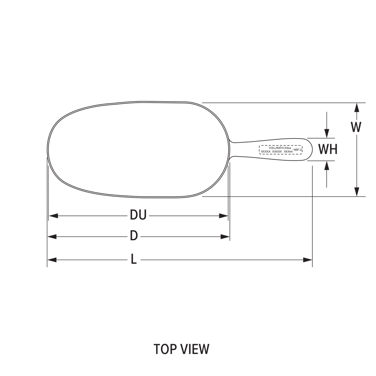 24-ounce cast-aluminum scoop - Cafe Supply