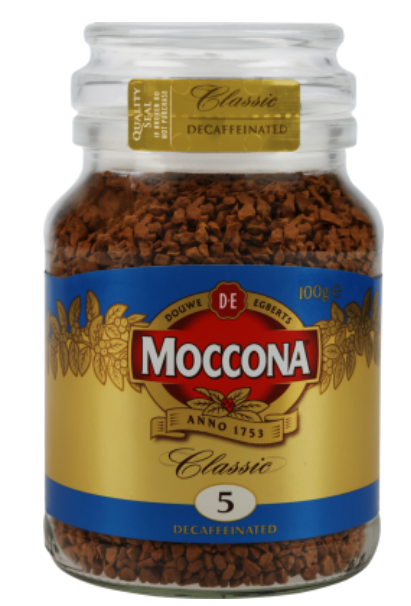 Moccona Classic Decaffeinated Instant Freeze Dried Coffee Jar 100g - Cafe Supply