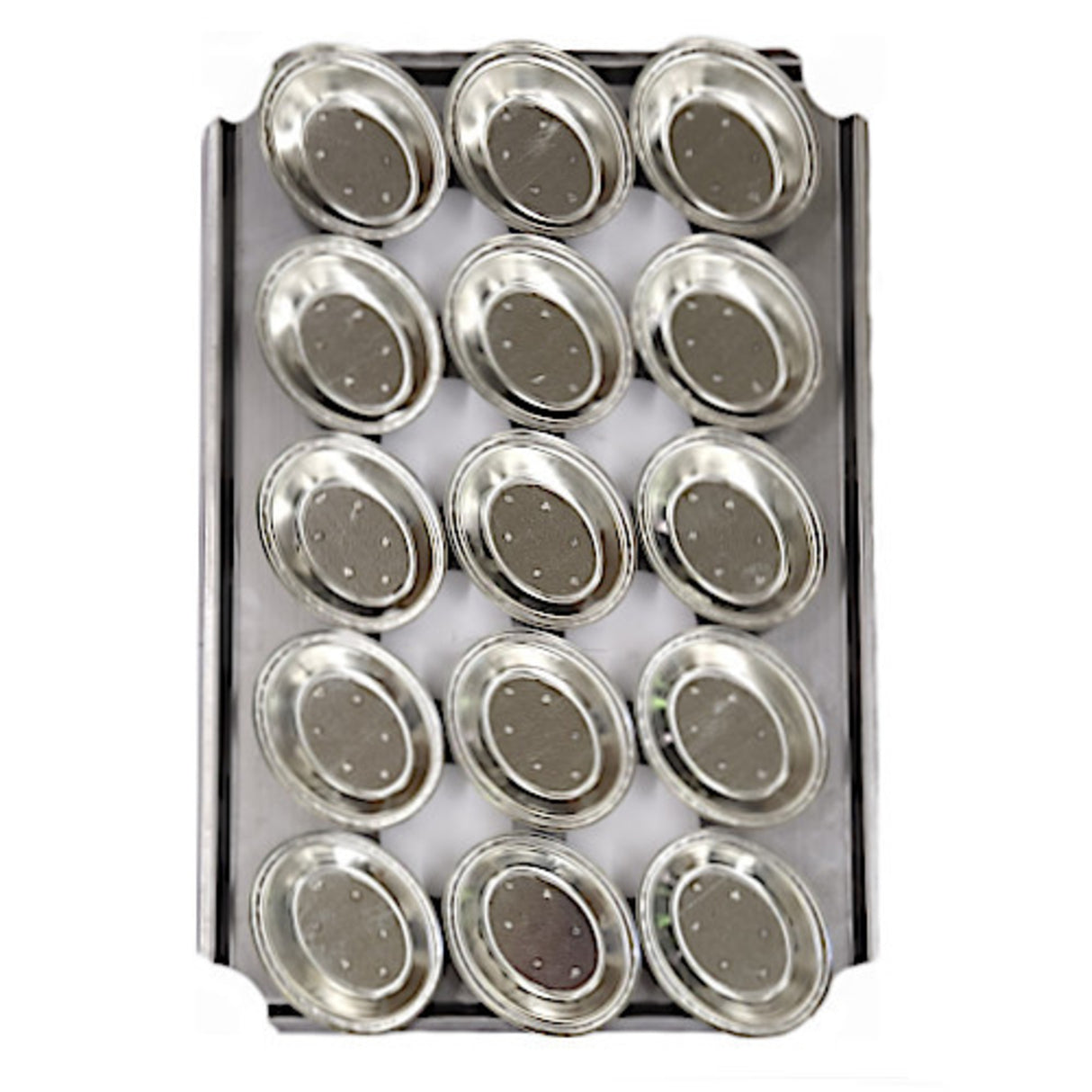 Palletized Pie Tins, (15) Oval 130x105x29.5mm, Tray size 600x405mm - Cafe Supply