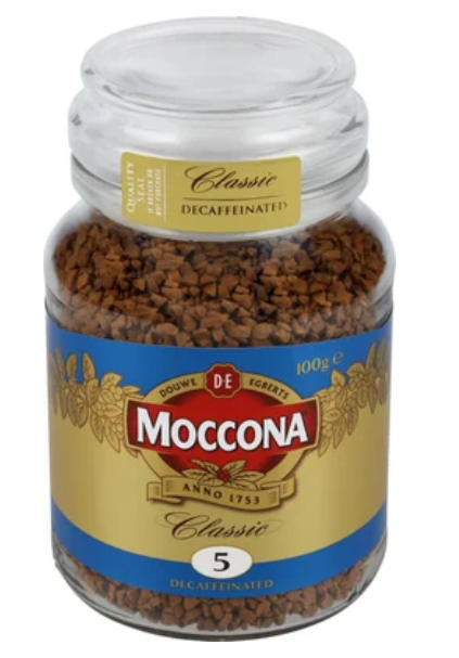 Moccona Classic Decaffeinated Instant Freeze Dried Coffee Jar 100g - Cafe Supply