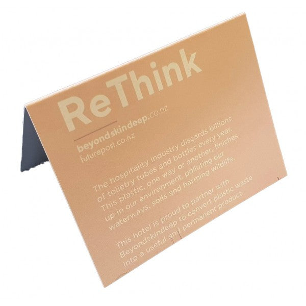 BSD CARD Guest Tent Sign - Toiletries - Cafe Supply