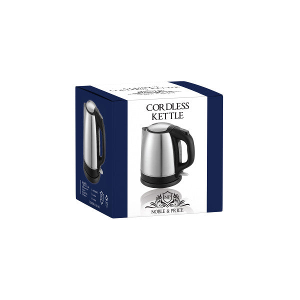 Noble & Price Cordless Kettle Stainless Steel 1.2L - Cafe Supply