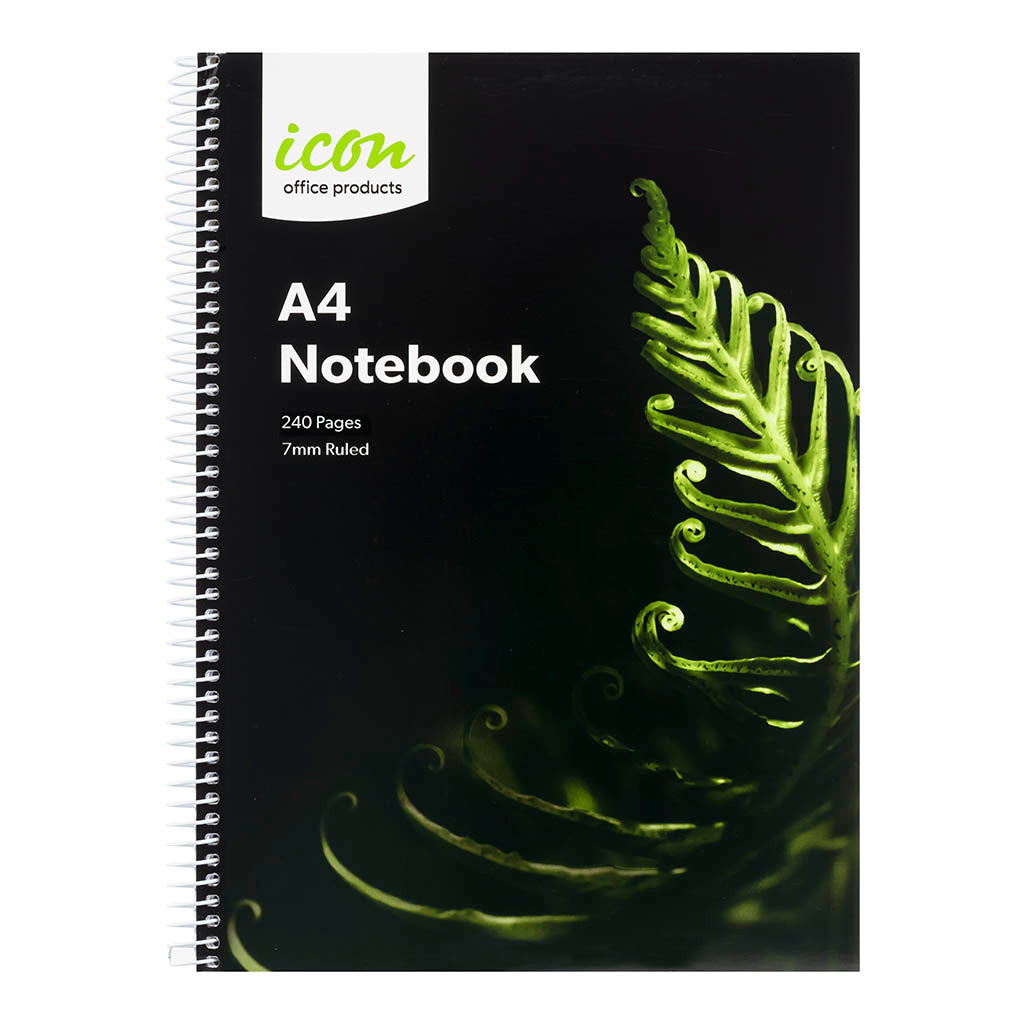 Icon Spiral Notebook A4 Soft cover 240 pg - Cafe Supply