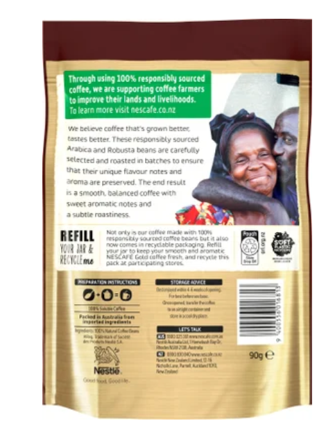 Nescafe Gold Original Instant Coffee 90g - Cafe Supply