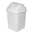 20L Rectangular White Swing Top Bin - Cafe Supply