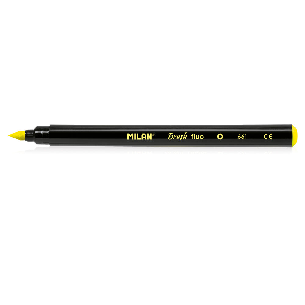 Milan Markers Brush Tip Fluoro Pack 6 - Cafe Supply