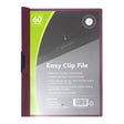 OSC Clip Easy File A4 Burgundy 60 Sheet - Cafe Supply